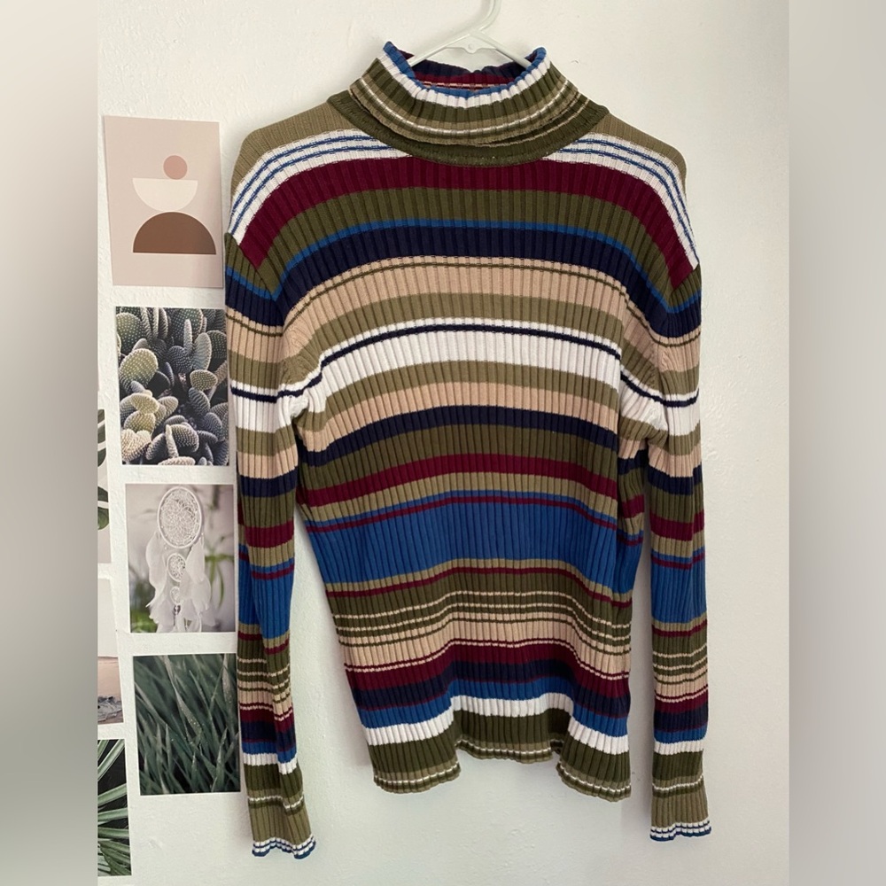 Basic Editions Multicolor Striped Knit Top